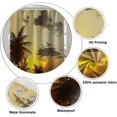 thumbnail image 5 of Sunset Landscape Shower Curtain Summer Beach Tropical Palm Tree Dusk Scenery Curtains Decorative Polyester Fabric Cloth Bathroom Shower Curtains Set with Hooks, 36x72 Inch, 5 of 6