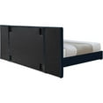 thumbnail image 6 of Pemberly Row Modern Navy Velvet Queen Bed with Chrome Metal Legs, 6 of 11