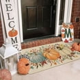 thumbnail image 2 of Fall Pumpkins Doormat Indoor Outdoor Outside Autumn Thaksgiving Floral Decorative Front Welcome Door Mat Non-Slip Rubber Backing Seasonal Kitchen Entrance Floor Decoration 17 x 29 Inch, 2 of 6