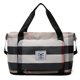 thumbnail image 2 of Bolsa de lona a cuadros, ligera, plegable, deportiva, para gimnasio, para nadar, senderismo (negro) JShteea Para Estrenar, 2 of 9