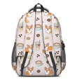 thumbnail image 3 of Corgi and Coffee Beige Pattern Cute School Backpack Bag with Padded Back and Adjustable Shoulder Straps 16.9 X 12.6 X 5.9 Inches, 3 of 5