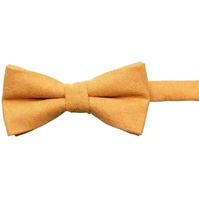 Nvzi 2 piezas de pajarita clásica preatada, esmoquin formal liso ajustable para adultos y niños, pajarita elegante para fiesta de bodas, corbata lisa (amarilla)
