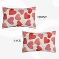 thumbnail image 2 of Watercolor Valentines Pillow Covers 12X20 Inch Pack of 2, Pink Love Heart Holiday Decorative Throw Pillow Linen Valentine'' Day Pillow Cases Cushion for Bedroom Home Sofa, 2 of 5