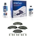 thumbnail image 3 of Detroit Axle - 8pc Front Brake Kit for Cadillac XTS Escalade ESV EXT, Chevy GMC Silverado Suburban Express Sierra Savana Yukon XL 1500 Tahoe Avalanche, Drilled Brake Rotors Brake Pads Brake Calipers, 3 of 5