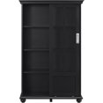 thumbnail image 2 of Aaron Lane Bookcase with Sliding Glass Doors, Black, 2 of 9