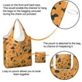 thumbnail image 4 of 5 Pack Foldable Shopping Bag,Halloween Witchy Icons on Orange Pattern Reusable Grocery Bags with Pockets,Large Reusable Tote Bags with Handles Waterproof & Lightweight, 4 of 6