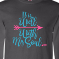 thumbnail image 4 of Inktastic It is Well with My Soul Pink Arrow Long Sleeve T-Shirt, 4 of 5
