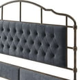 thumbnail image 4 of Sophisticated Platform Bed Frame with Boucle Fabric Headboard, Complete with Headboard, Footboard, and Under-Bed Storage, Wood Slat Support, No Box Spring Required, Simple Assembly, 4 of 9