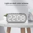 thumbnail image 4 of Tnobhg Digital Alarm Clock Mirror LED Adjustable Brightness Dual Alarms USB Charging Bedroom Minimalist Clock, 4 of 7