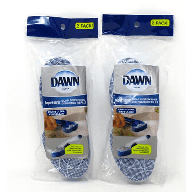 (2) Dawn Ultra Trigger Soap Dispensing Dishwand Refill SuperFabric