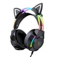 thumbnail image 1 of Gaming Headset with Microphone, Cat Ears Headphones for PC/PS4/PS5/Switch, RGB Backlight & Virtual Surround Sound, Lightweight Over Ear Headphones wit, 1 of 9