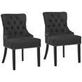 thumbnail image 1 of HOMCOM Chaises de Salle à Manger Modernes Capitonnées, Chaise d'Appoint Rembourrée (Ensemble de 2), 1 of 9