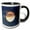 Black/White, variant on 3drose, Misty Moon and Stars - Astronomy, 11oz Two-tone Red Mug