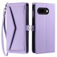 thumbnail image 2 of For Google Pixel 9a Wallet Phone Case-PU Leather Flip Cover with 3 Credit Card Slots,Hidden buckle Pocket & Detachable Shoulder Strap and Wrist Strap,Shockproof,Purple,For Pixel 9a, 2 of 11