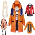 thumbnail image 2 of Disfraz de Anime Kakegurui Yomotsuki Runa, Sudadera con capucha amarilla, abrigo, chaqueta, uniforme escolar informal, ropa de Carnaval de Halloween, 2 of 4
