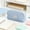 Blue, variant on Lightweight Thick Padded Shock-Resistant Nylon Pencil Pouch Cute Cartoon Cat Woven Label Matching White Zipper Large Capacity Flexible Storage Portable Rectangular Organizer