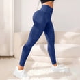 thumbnail image 5 of Resicozy 3D Cellulite Leggings Womens Compression High Waisted Compression Leggings Butt Lifting Workout Leggings Navy M, 5 of 7