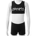 thumbnail image 3 of Yeahdor Kids Girls Gymnastic Crop Top with Athletic Shorts Set Girls Sports Dance Suit Activewear White 12, 3 of 7