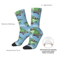 thumbnail image 4 of Sigee Crocodile Riding Skateboard for Contrast Design Soft Moisture-Wicking Socks Crew Casual Athletic Stretchy Loose Middle Tube Socks, 4 of 6