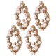 thumbnail image 5 of 4 Uds. De decoraciones de perlas de diamante, Clips para zapatos de moda, adornos de joyería de aleación, suministros artesanales, 5 of 8