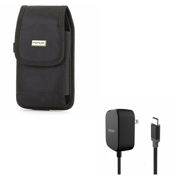 Rugged Case w 15W Adaptive Fast Quick Home Charger 5ft Long Cable Turbo Charging Q2V Compatible With Google Pixel 3a XL