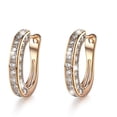 thumbnail image 7 of Kcodviy New Fashion Round Diamond Earrings Women Silver Gold Rosegold Glitter 3 Earrings Set For 3 Holes Diamond Ear Earrings For Women Drop Earrings Door Knocker Earrings Candy Heart Neck, 7 of 7