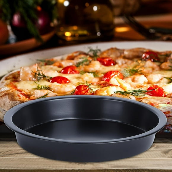 Non Stick Carbon Steel Pizza Pizza Pan , Pizza Baking Tray Pan, High Temperature Resistant Baking Tool for Making Pizza