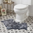 thumbnail image 4 of LEFXSMR Halloween Bathroom Rugs, Non Slip Bats Shaped Bath Mat, Soft Absorbent Toilet Rug for Holiday Halloween Decorations, Gray, 4 of 6