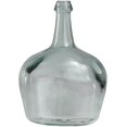 thumbnail image 6 of DecMode 15" Handmade Wide Spanish Bottle Neck Teal Recycled Glass Vase, 6 of 11
