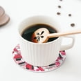 thumbnail image 5 of Gaeub Makeup Print 4 Pcs Leather Coasters for Drinks ,Drink Coasters Sets,Drink Table Cup Coasters for Living Room Kitchen Coffee Decor-Round Shape, 5 of 6