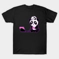thumbnail image 1 of Dual Gaming Panda Retro Video Game Controller Console Gamer Unisex T-Shirt, up to size 3XL., 1 of 4
