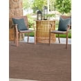 thumbnail image 4 of Unique Loom Outdoor Solid Collection Area Rug (10' Square Light Brown/Ivory), 4 of 9