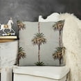 thumbnail image 2 of Green Brown Palm Tree Lumbar Pillow Covers Tropical Coconut Trees Coastal Plants Decorative Pillow Cases  Summer Retro Throw Pillows Home Decor for Sofa Couch Cushion Outdoor, 2 of 5