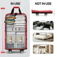 thumbnail image 4 of 30" Expandable Foldable Luggage Bag,Collapsible Suitcases with Wheels,Lightweight Rolling Duffle Bag for Travel, Moving, Home Storage, Red, MEX, 4 of 10