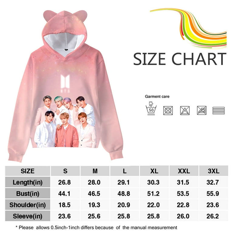 BTS Hoodie Merchandise Cute Sweatshirt Kpop Merch Stuff Hooded
