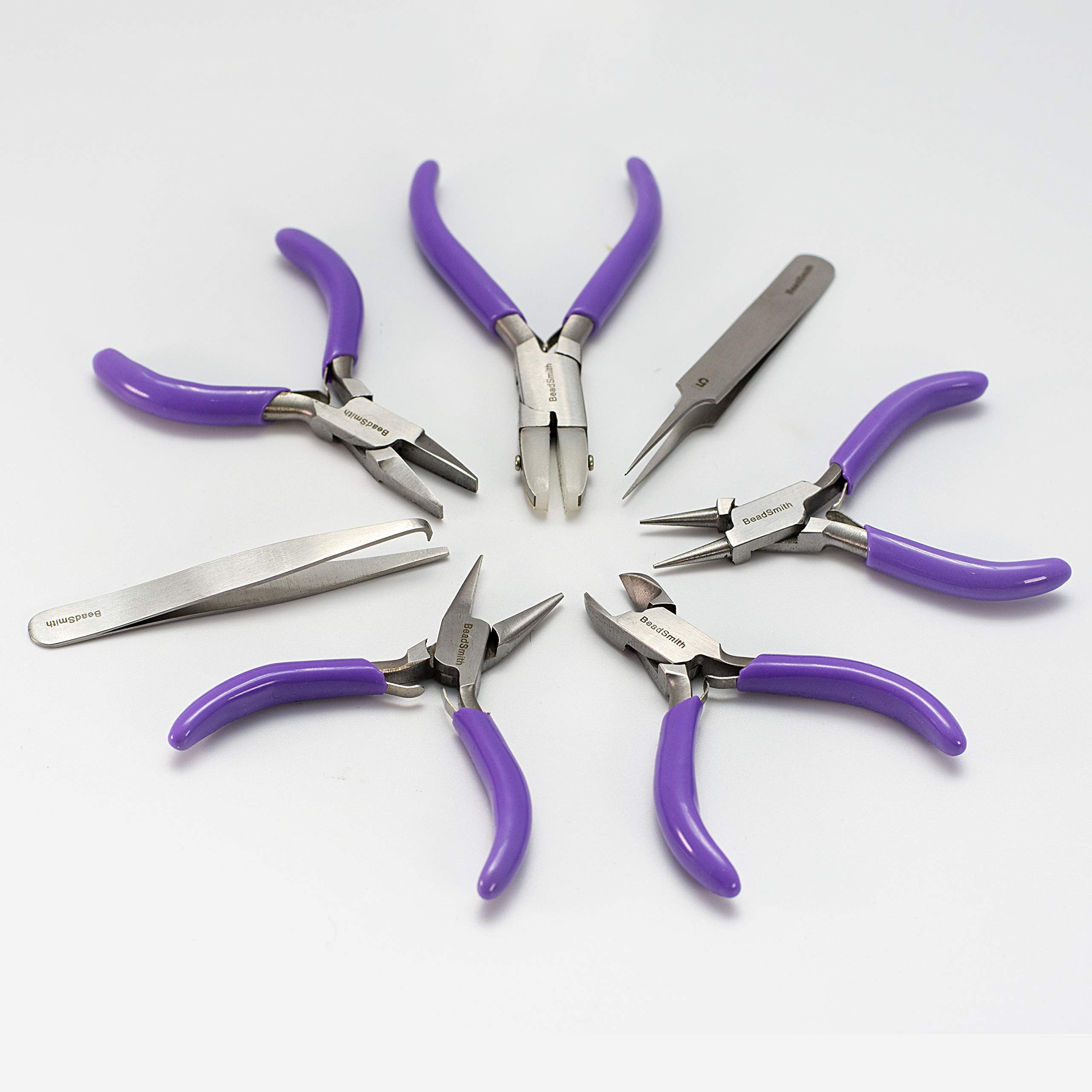 The Beadsmith Tiny Mini Jewelry Tool Kit - 7 Pc Set w/ Case
