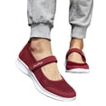 thumbnail image 3 of Sngxgn Women's Slip on Shoes Comfortable Flats Shoes Dress Shoes Work Casual Flats(Red,41), 3 of 8