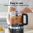 thumbnail image 6 of Hamilton Beach Powerful Cordless Mini Food Processor and Vegetable Chopper, 4-Cup, Fast Recharging, Black, 6 of 14