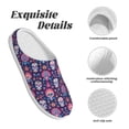 thumbnail image 5 of Lsque leaf flower Skull colorful Pattern Womens Comfort Cotton on Scuff With Memory Foam and Anti-skid Sole Slipper-39/40, 5 of 7