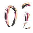 thumbnail image 3 of Unique Bargains 1 Pc Grace Stripe Pattern Wide Cross Knot Headbands for Women Orange White Black, 3 of 6