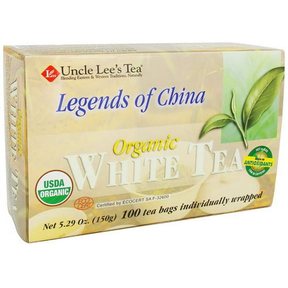 Uncle Lees Tea Legends Of China Organic White Tea - 100 Bags