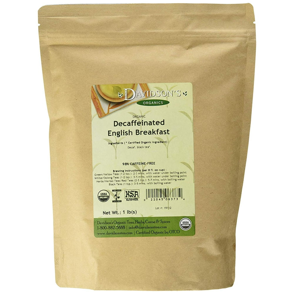 Davidsons Tea Bulk, Decaf English Breakfast, 16Ounce Bag