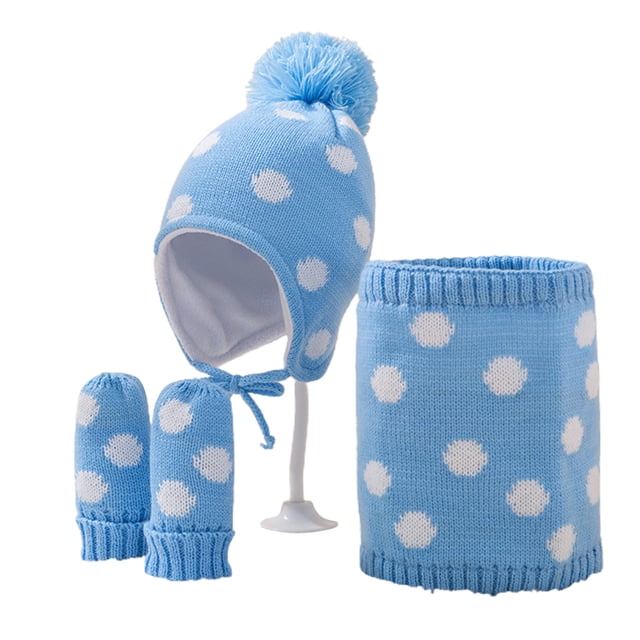 Gorro De Invierno Para Niños, Conjunto De Guantes Y Bufanda Para Bebés, Gorro De Punto Para Niños, Gorro De Bebé, Gorro Cálido De Invierno Para Niños Moyic AP007547-02