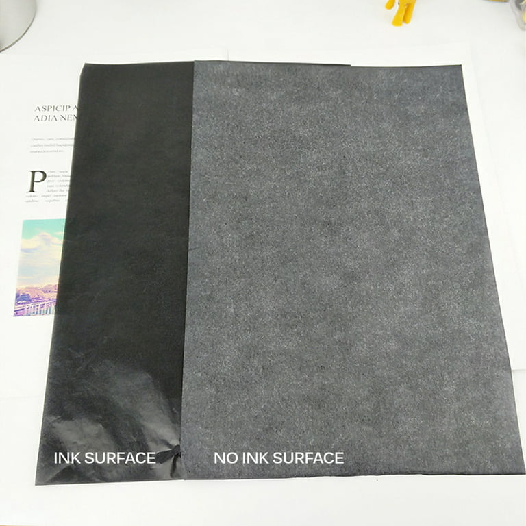2023 New 50pcs A4 Carbon Paper Black Legible Graphite Transfer Tracing  Painting Reusable Art Surfaces Copy