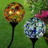 Life Solar Decor Solar Speckled Glass Globe Lights, 2 pack
