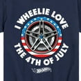 thumbnail image 3 of Hot Wheels - I Wheelie Love 4th of July - Toddler And Youth Short Sleeve Graphic T-Shirt, 3 of 5