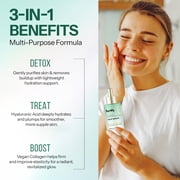 Fortify Skincare Hyaluronic Acid Serum for Face with Collagen – 3-in-1: Detox, Treat, Boost – Hydrating, Firming, Anti-Aging Serum – Dermatologist Tested Korean Skin Care – Clean Beauty – 1.69 Oz