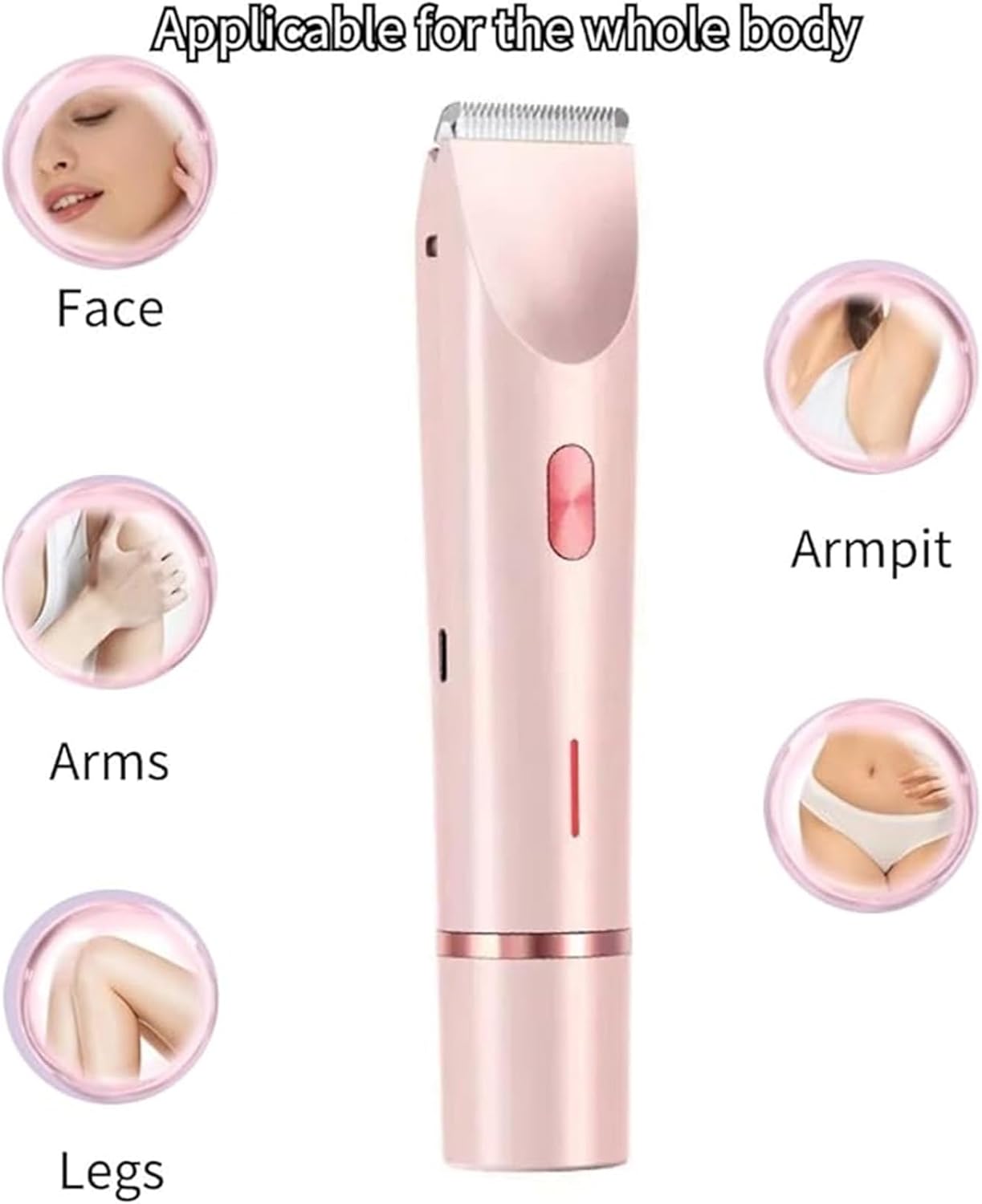TripleHBB Electric Trimmer for Women,Electric Shaver and Razor Rechargeable 2-in-1 Body and Facial Epilator,  Dual-Head Electric Razor , IPX7 Waterproof
