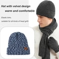 thumbnail image 4 of Scarf Touch Screen Gloves Large Hat Scarf Gloves Set Thick Knit Skull Cap, 4 of 5