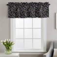 thumbnail image 2 of Polka Dots Window Valance for Kitchen, Blue Pink Yellow Point Black Background Modern Art Rod Pocket Short Curtain for Small Windows, Light Filtering Decorative Valance, 54 x 18 Inch, 1 Panel, 2 of 9